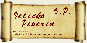 Veličko Piperin vizit kartica